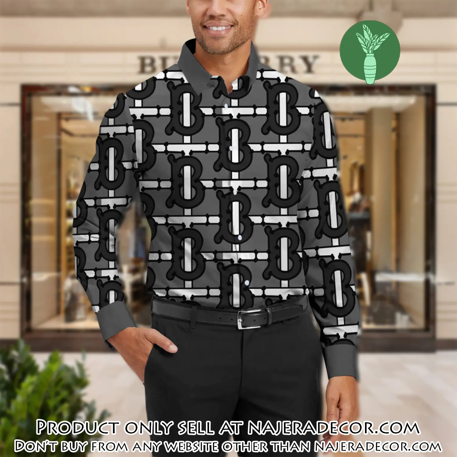 Burberry long sleeves button down shirt for elegant men lsb1005 njr3547139